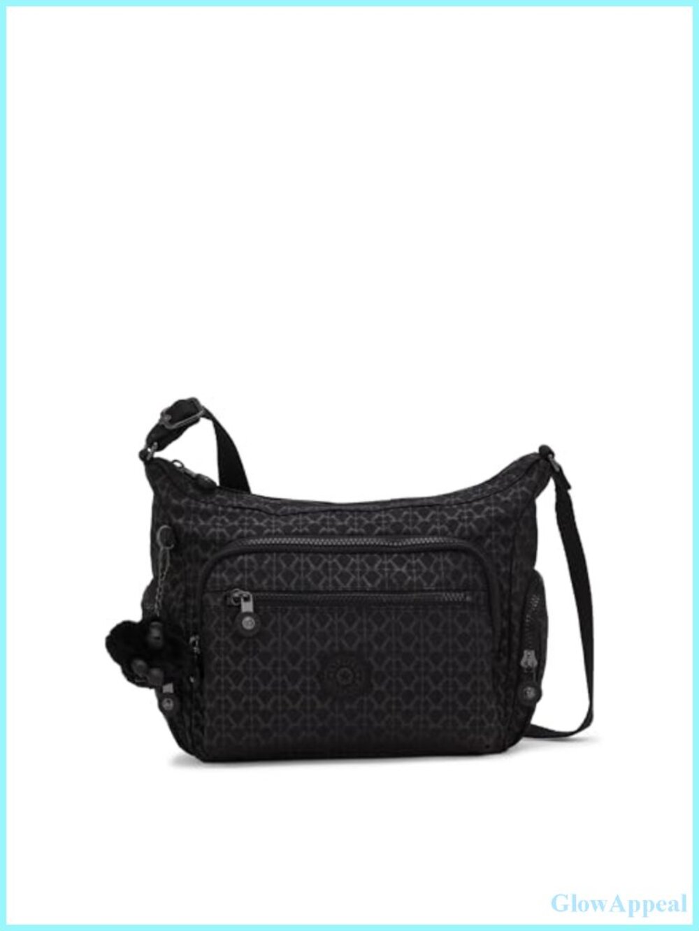 Kipling Crinkled Nylon Small Crossbody Bag with Zip Pockets & Adjustable Strap
